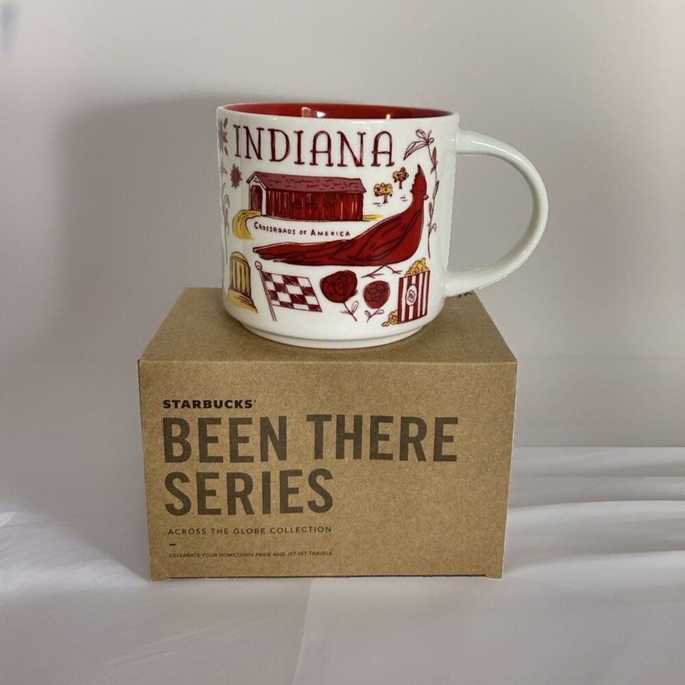 Starbucks Indiana Been There Series Collection 14oz Coffee Tea Mug Cup NWT